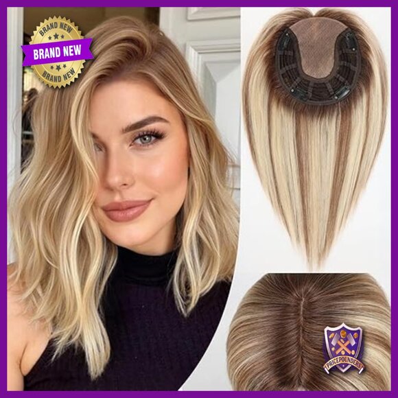 Real Human Hair Topper 7x7 Large Base No Bangs for Thinning Hair main image 5